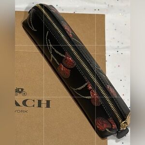 Coach Black Cherry Pencil Case